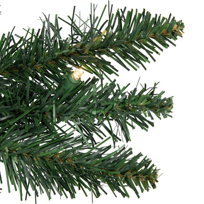 9ft x 12in Pre-Lit Buffalo Fir Artificial Christmas Garland - Warm White LED Lights