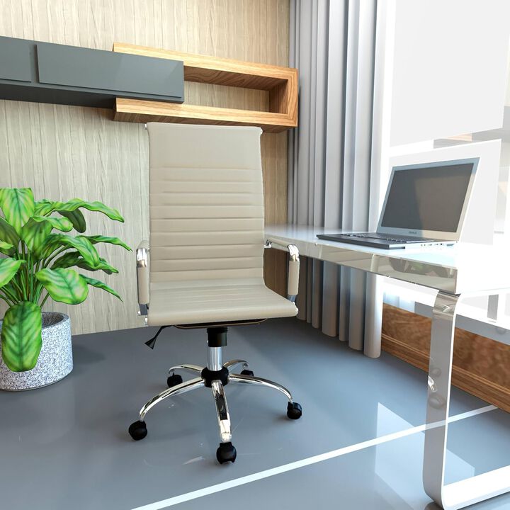 LeisureMod Harris Modern Adjustable Office Executive Swivel Chair High-Back Task Office Chair