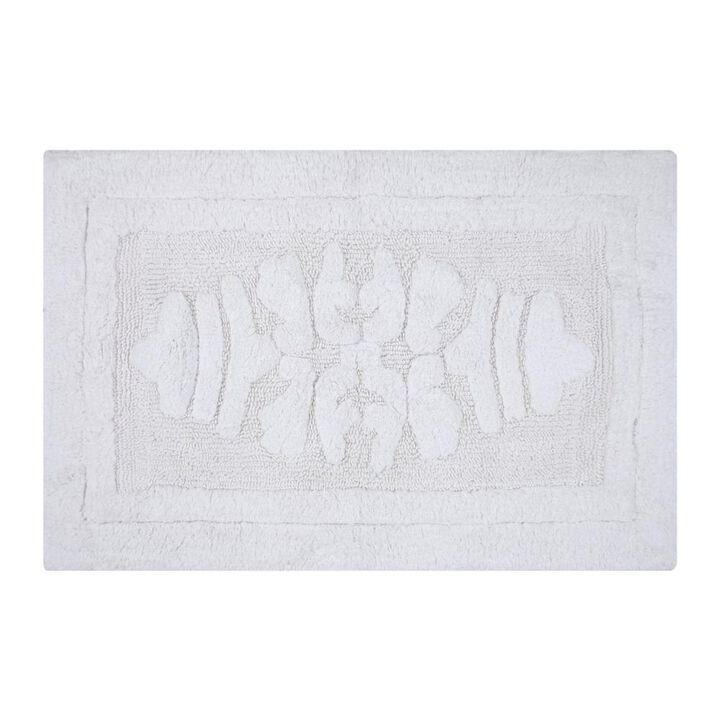 Knightsbridge Cipher 220 GSF Non Skid Back Bath Rug 21 x 34 - White