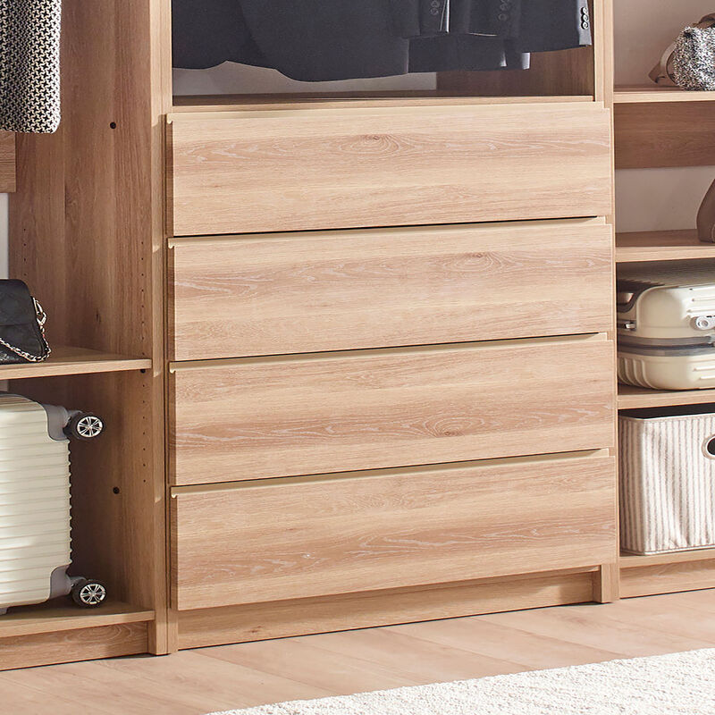 Prosper Oak Freestanding Walk in Wood Closet System