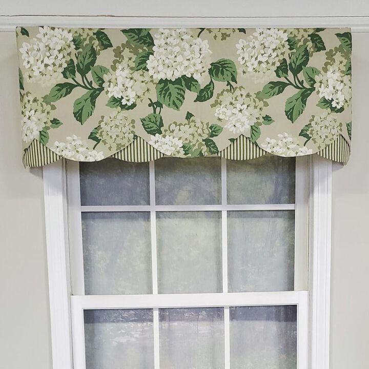 RLF Home Luxurious Modern Design Classic Summer Wind Petticoat Style Window Valance 50" x 15" Black
