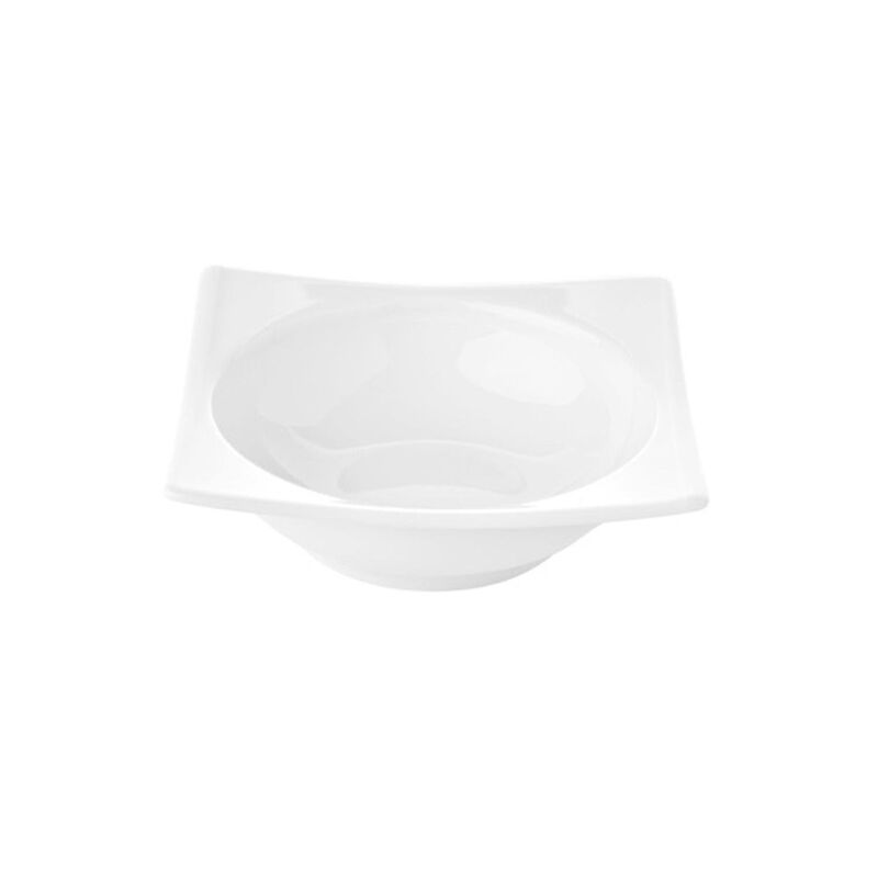 Porcelain Hong Kong 6" x 6" x h:2" 1 oz. Square White Porcelain Bowl