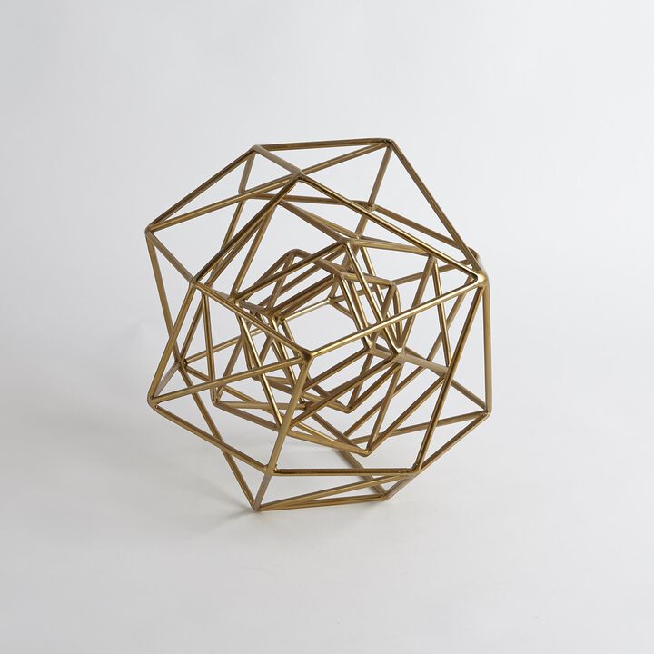 Geo Medium Gold Sculpture