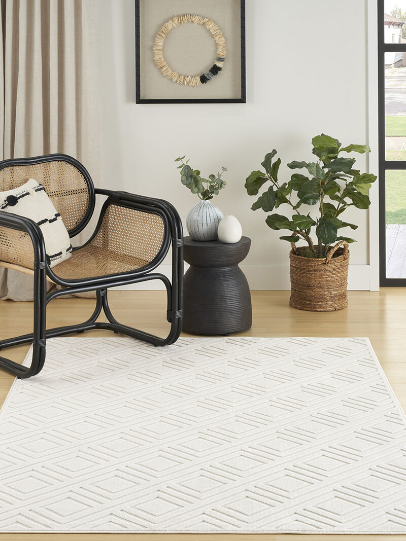 Care Free CAF03 Ivory 3'11" x 5'11" Rug