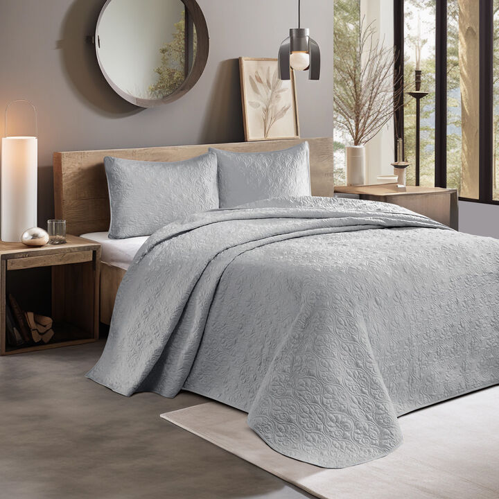 Gracie Mills Sandy Reversible Bedspread Set with Classic Stitch Pattern