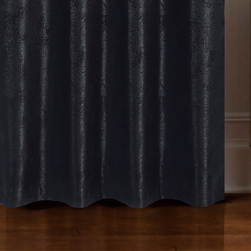 Olivia Gray Roxy Two Tone Jacquard Grommet Single Panel - 54x84", Black