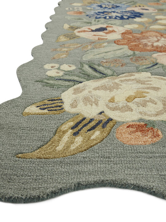 Silhouette SIH-01 Sage 18" x 18" Sample Rug by Rifle Paper Co.