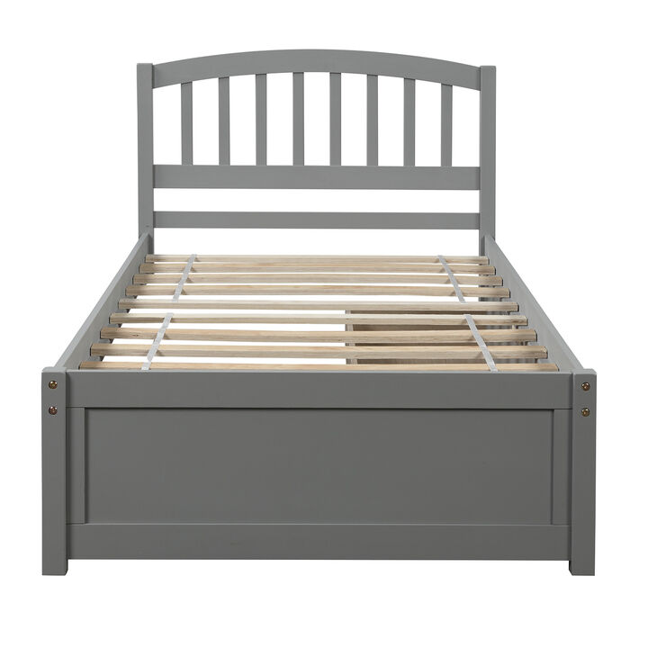 Merax Wood Bed Frame with Two Drawers