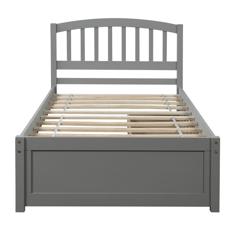 Merax Wood Bed Frame with Two Drawers