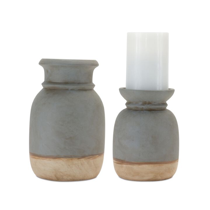 Set of 2 Candle Holders for Elegant Home Décor and Ambient Lighting