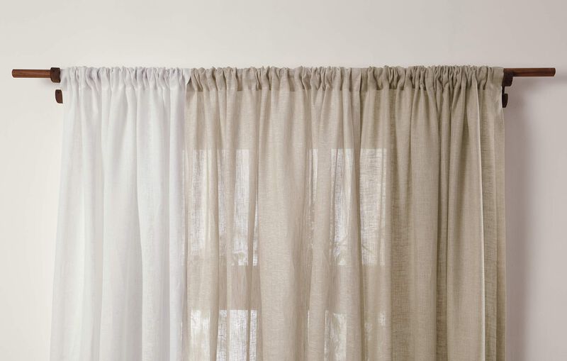 Solino Home 100% Pure Linen Sheer Curtain Curtain