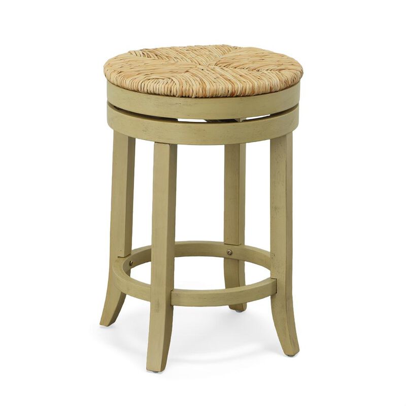 Carolina Living Irving 24 Swivel Rush Seat Counter Stool - Weathered Gray