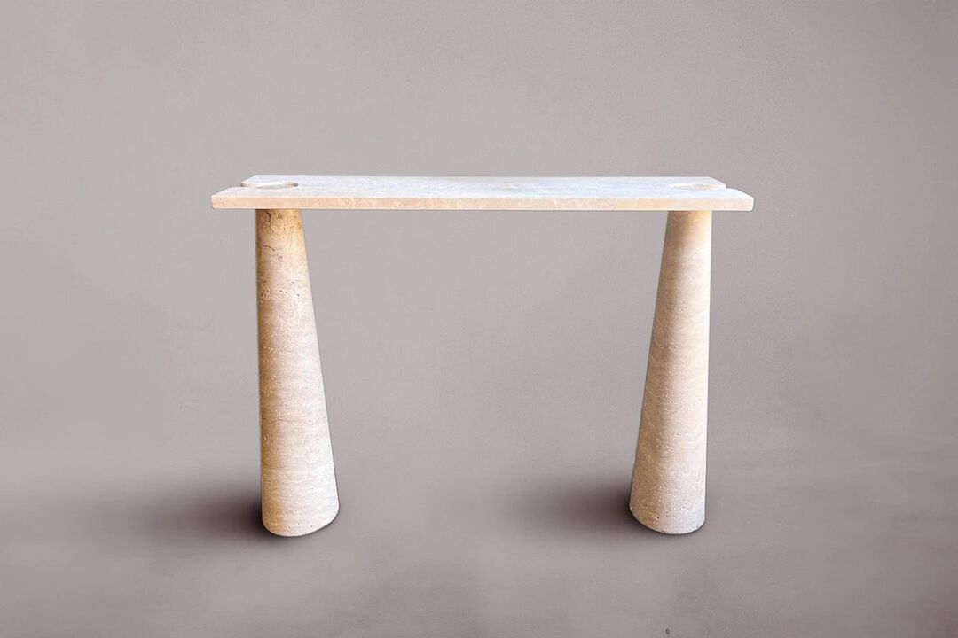 Flamant Travertine Console Table 47.2"