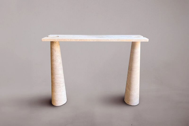 Flamant Travertine Console Table 47.2"