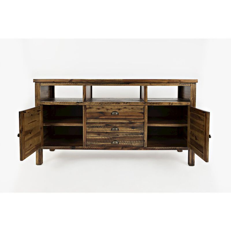 Jofran Artisan's Craft Rustic Farmhouse Distressed Acacia Media Console 60