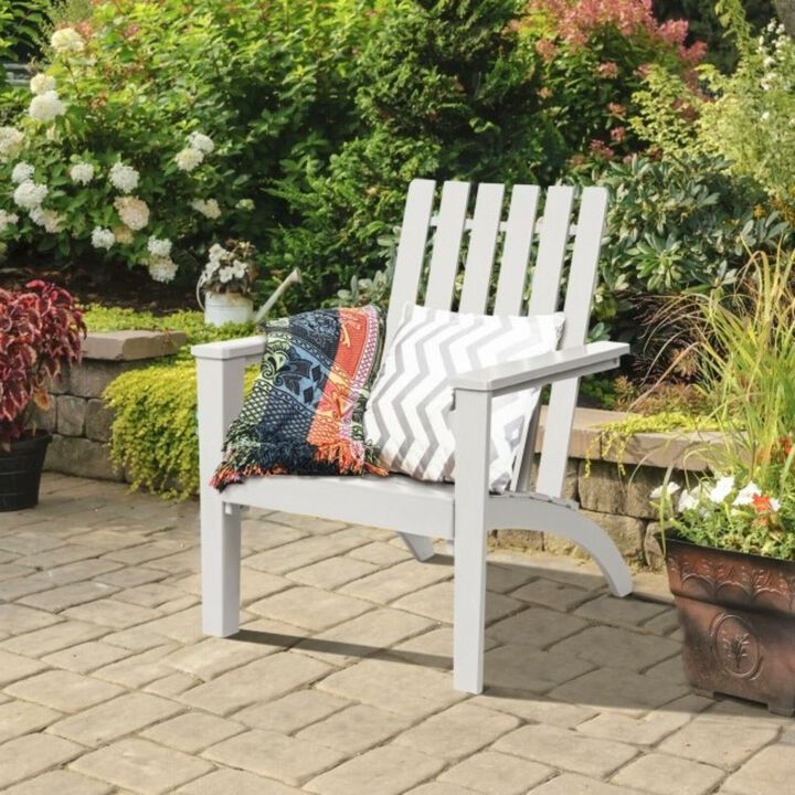 Hivvago Indoor/Outdoor Acacia Wood Adirondack Lounge Armchair