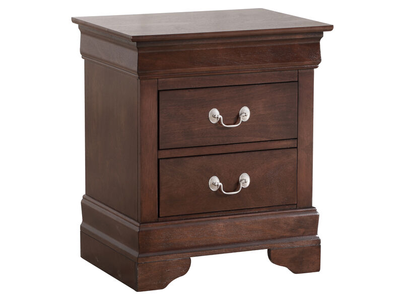 Louis Philippe 2-Drawer Nightstand (24 in. H X 21 in. W X 16 in. D)