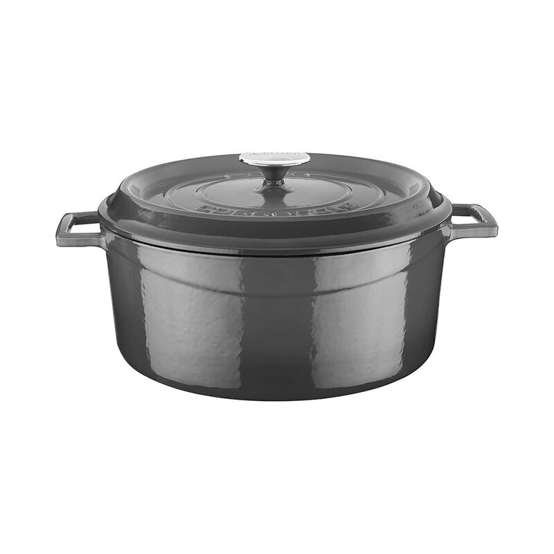 Cast Iron dia.11" h:5" 7 qt. Round Cast Iron Dutch Oven