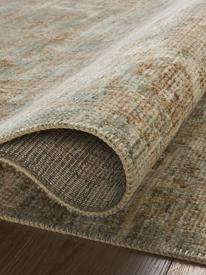 Heritage HER-06 Aqua / Terracotta 18" x 18" Sample Rug by Patent Pending