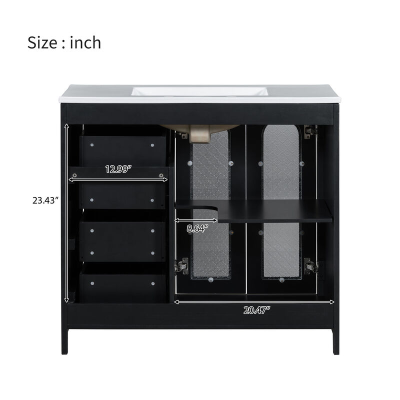 Merax Bathroom Vanity Cabinet with 2 Doors
