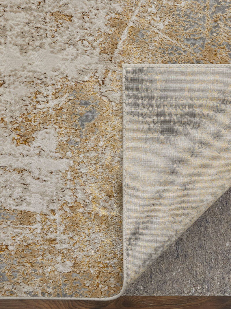 Aura 39LNF 3'11" x 6' Ivory/Brown/Gray Rug