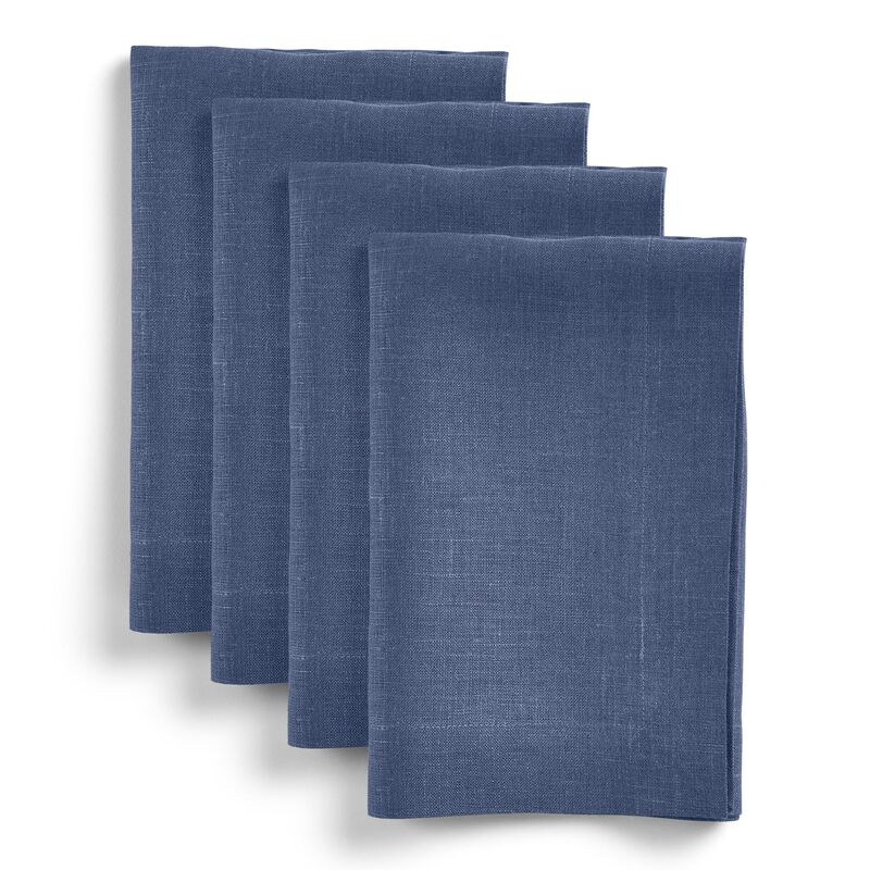 Solino Home 100% Pure Linen Cloth Napkins 20 x 20 Inch Set of 4 | Diana Dinner Napkins