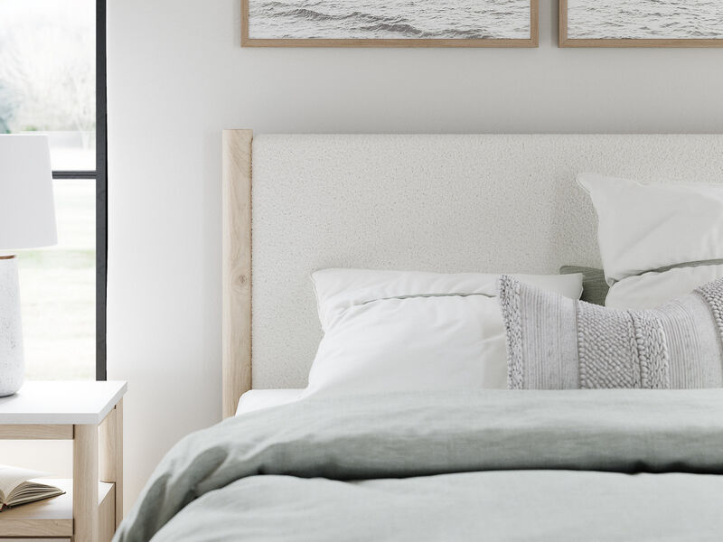 Queen Upholstered Panel Bed