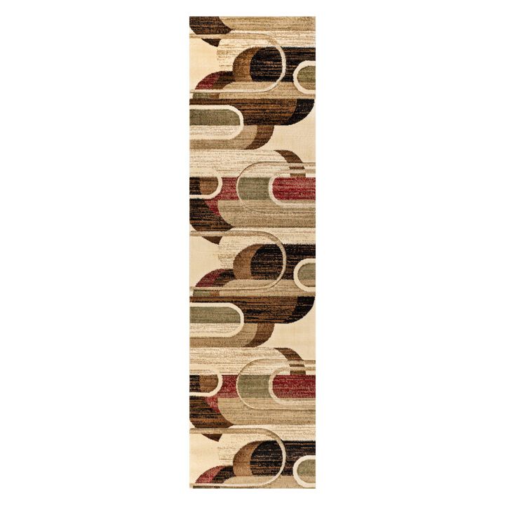 Tamara Retro Abstract Arches Area Rug
