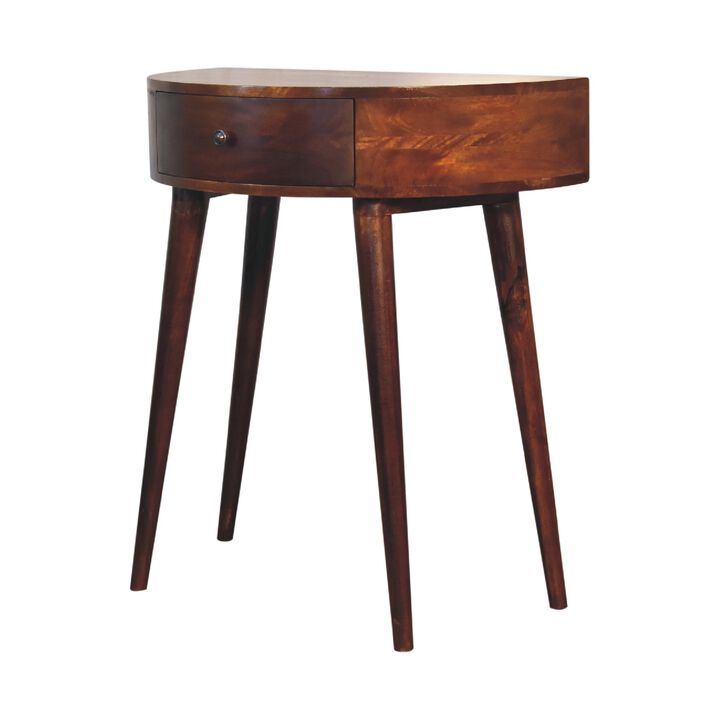 Odyssey  Solid Wood 1 Drawer  Chestnut Console Table