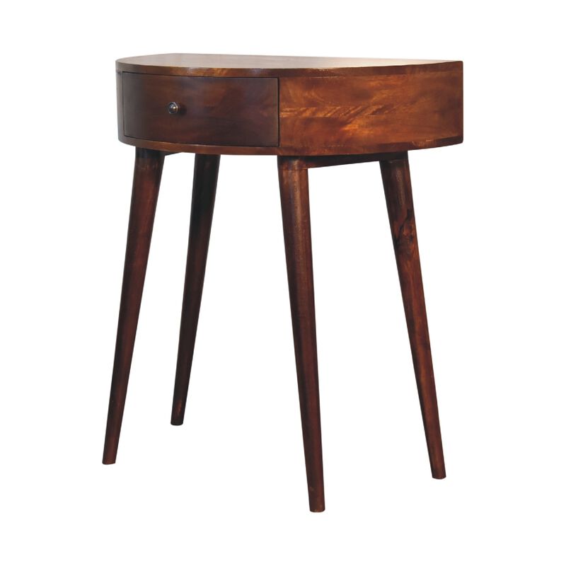 Odyssey  Solid Wood 1 Drawer  Chestnut Console Table