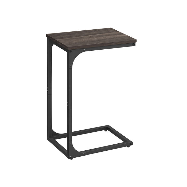 C-Shaped End Table Contemporary Design with Sleek and Versatile Functionality