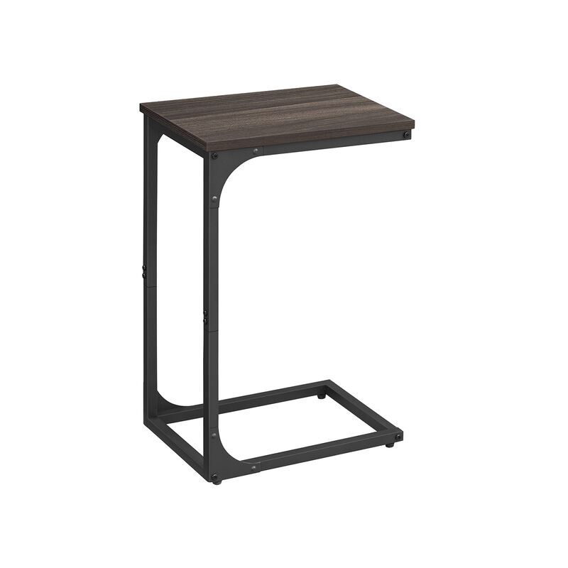 C-Shaped End Table Contemporary Design with Sleek and Versatile Functionality