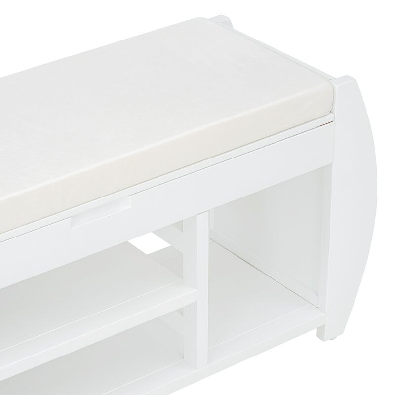 Merax Retro Shoes Storage Bench with Cushion