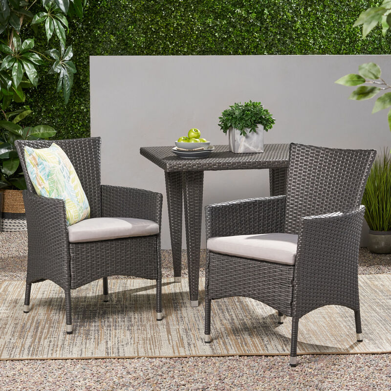Merax 2 PCS Outdoor Wicker Dining Chairs