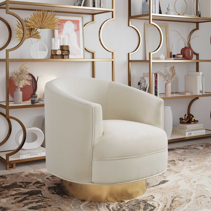Stella Velvet Swivel Chair by Inspire Me Home Decor