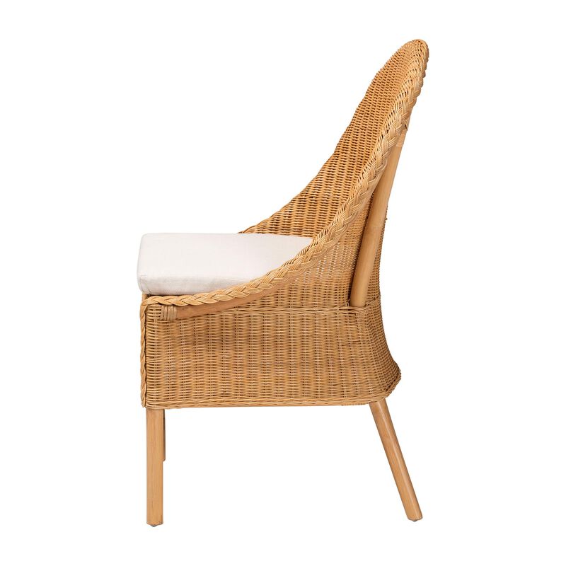 Bali & Pari Camelia Bohemian Light Honey Rattan Dining Chair