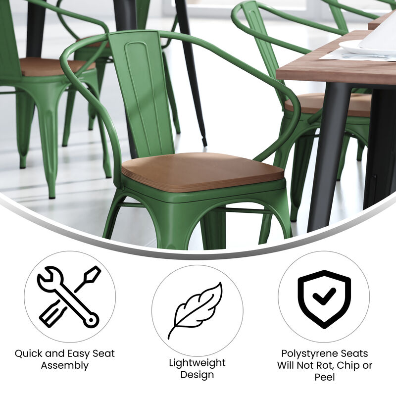 Metal Colorful Restaurant Chairs