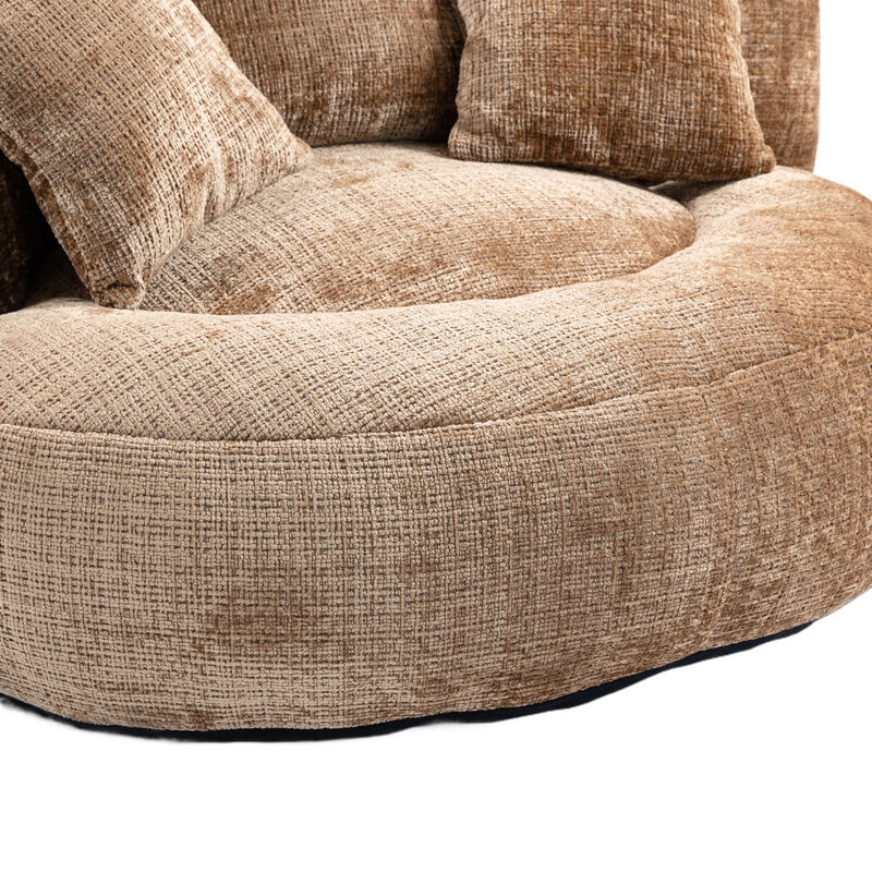 Merax Single Gaming Sofa Bean Bag Chenille Chair Couch with 3 Pillows