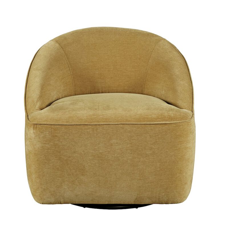 Jofran Lulu Mid-Century Modern Upholstered Casual Swivel Accent Chair
