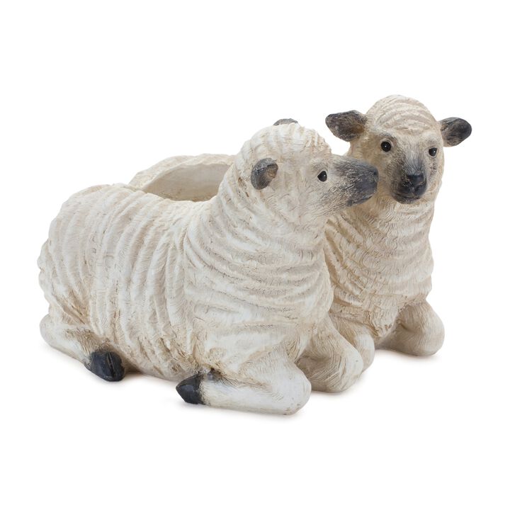 Set of 2 Sheep Couple Planters – Cute and Whimsical Sheep-Shaped Planters for Indoor and Outdoor Decor