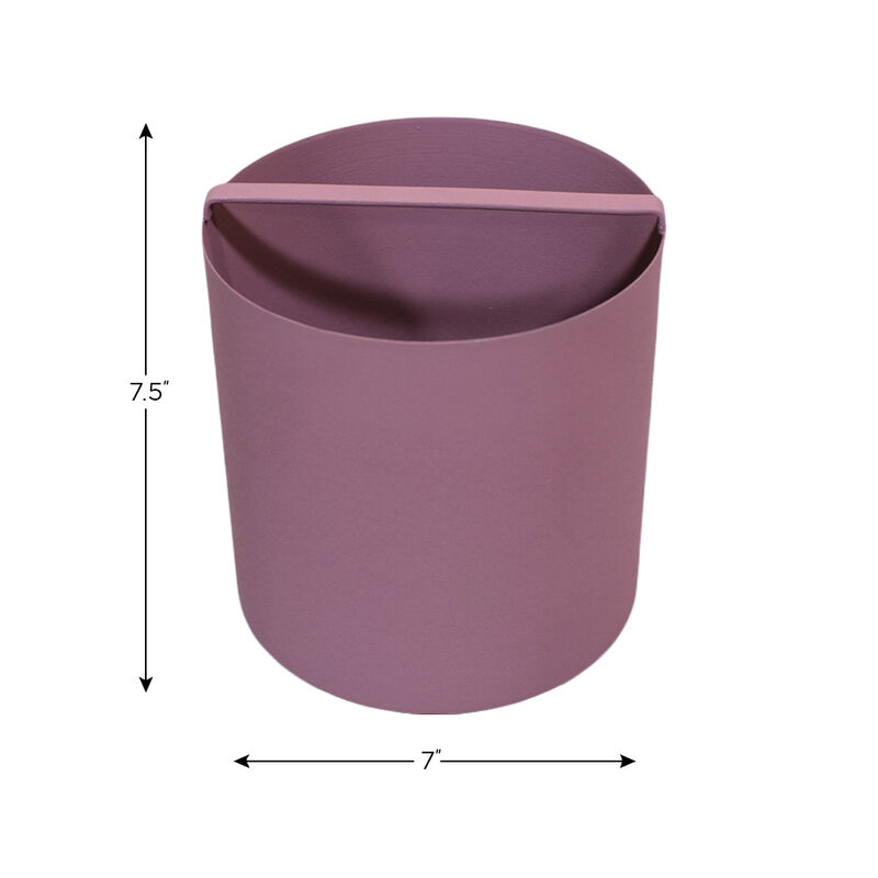 Handmade Iron Geometric Dark Pink Pail Vase For Indoor & Outdoor Use BBH Homes