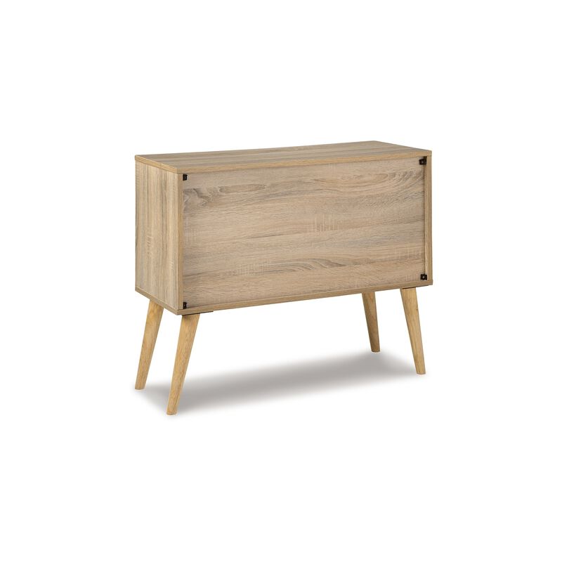 Kior Accent Cabinet Console, 2 Doors w Adjustable Shelf, White 32 Inch - Benzara