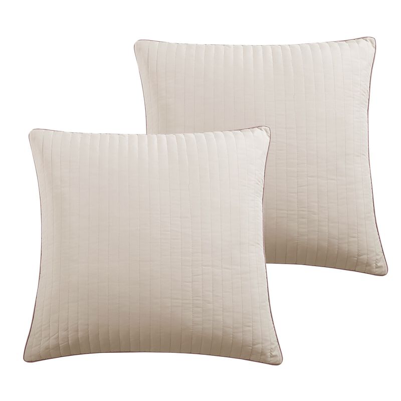 Eve 10 Piece King Size Poly Velvet Comforter Set, Foil Pattern, Blush Pink - Benzara