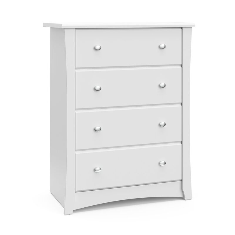 Storkcraft Crescent 4 Drawer Chest (White) – GREENGUARD Gold Certified