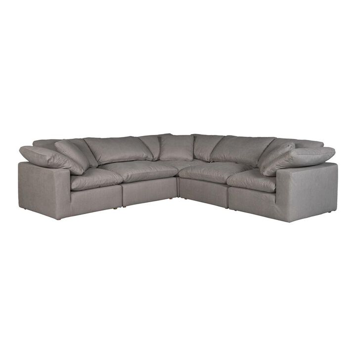 ModuComfort Light Grey L-Shaped Sectional, Belen Kox