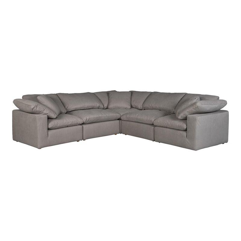 ModuComfort Light Grey L-Shaped Sectional, Belen Kox