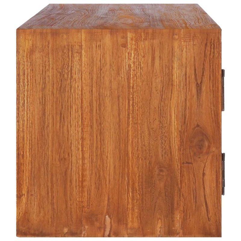 vidaXL Wall-mounted TV Cabinet 35.4"x11.8"x11.8" Solid Teak Wood