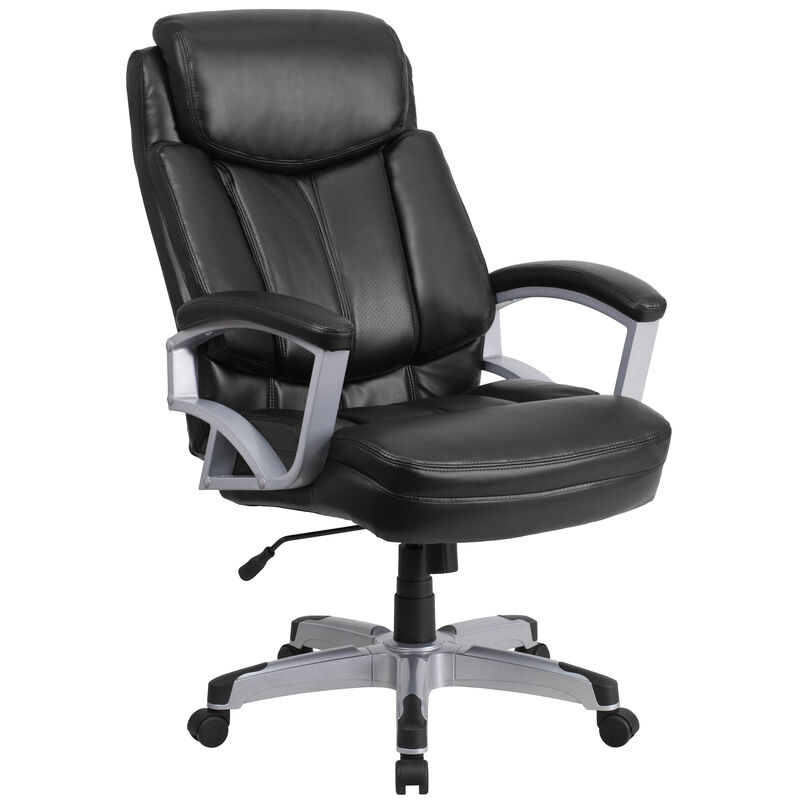 HERCULES Series Big & Tall 500 lb. Rated Black Fabric Executive Swivel Ergonomic Office Chair with Arms