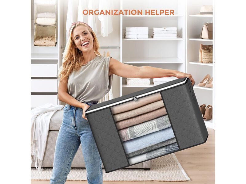 Budding Joy Foldable Closet Organizers Storage Containers 6 Pack