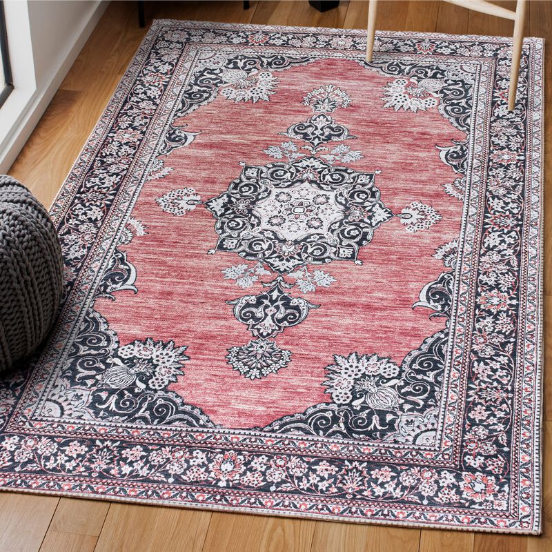Bausch Bohemian Distressed Chenille Machine-Washable Area Rug